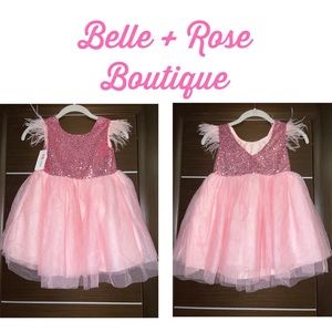 *NWT👗Belle+Rose Boutique Sequin Pink Dress 👗